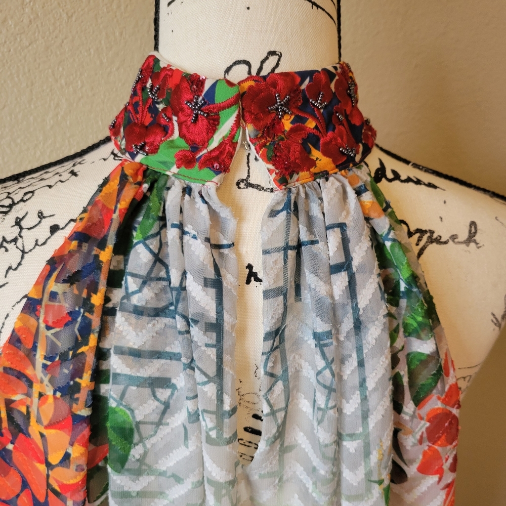 Anthropologie Floral Halter Maxi Dress - Multicolor - Picture 5 of 16